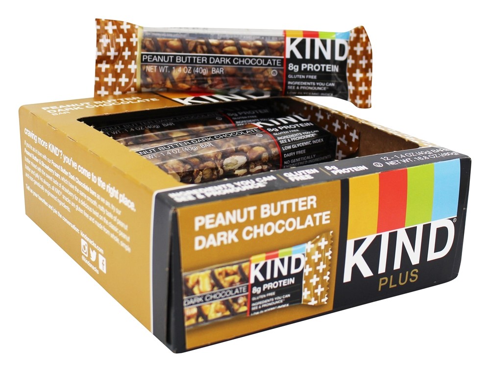Be Kind Nut Bars Peanut Butter Dark Chocolate 40g 12 Pk