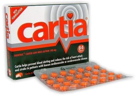 Cartia Aspirin 84 Tablets