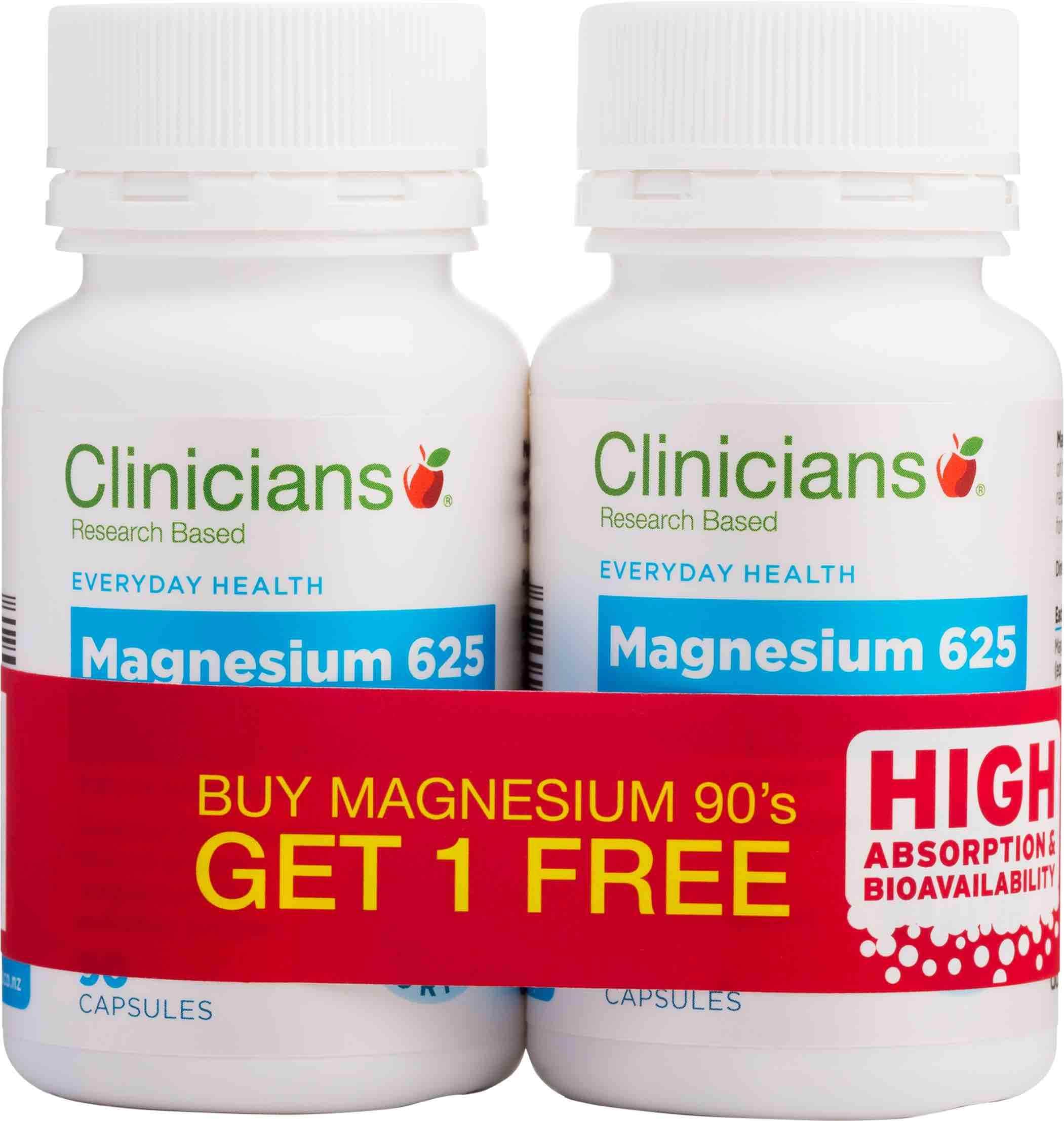 Clinicians Magnesium 625 90 Capsules Twin Pack