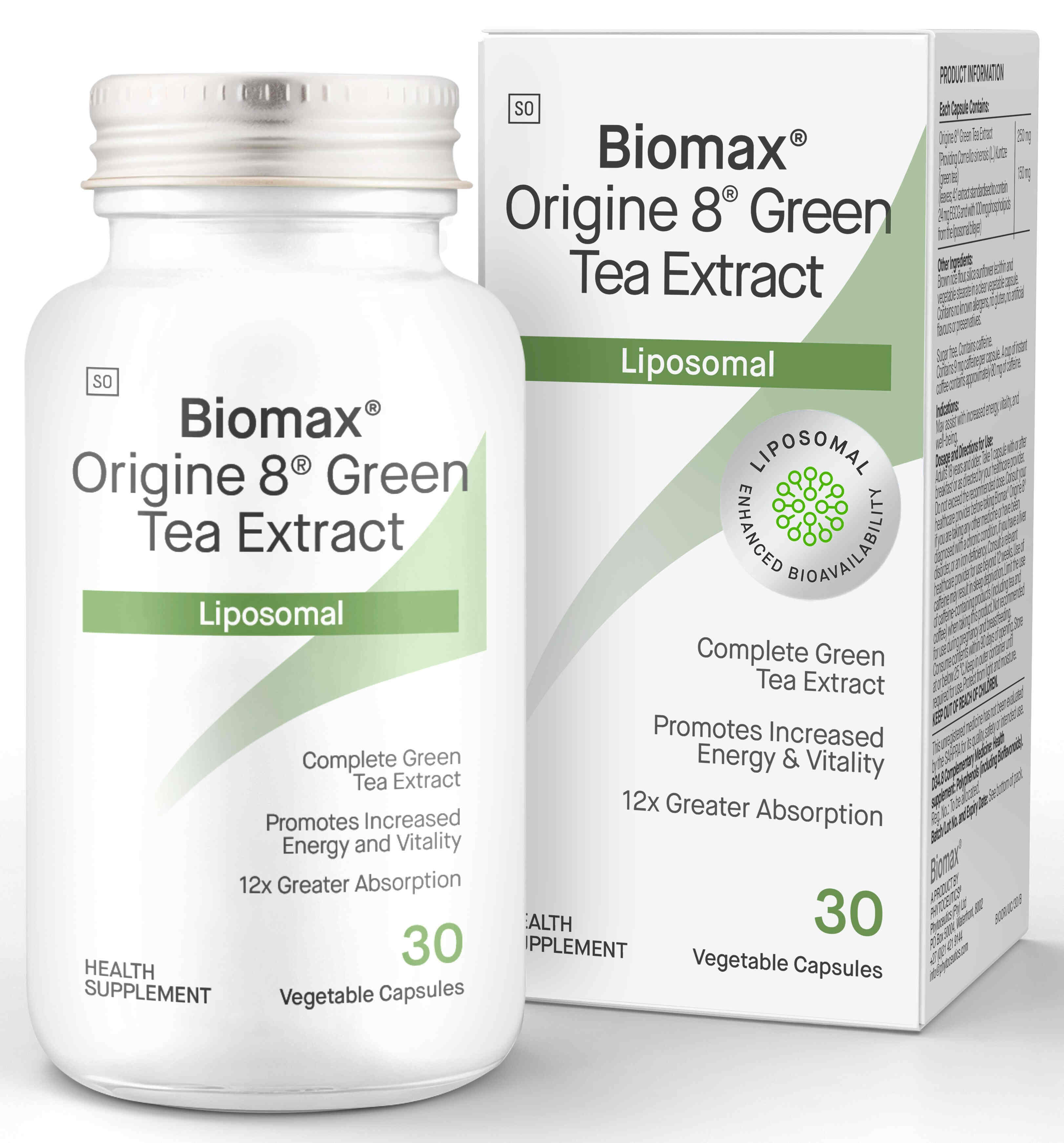 Coyne Healthcare Origine 8 Liposomal Complete Green Tea Extract 30 Capsules