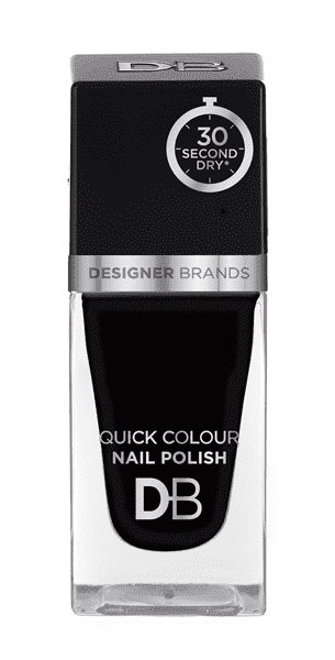 Designer Brands Quick Colour Nail Polish 15.5ml Blackest Black