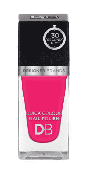 Designer Brands Quick Colour Nail Polish 15.5ml Electric Pink