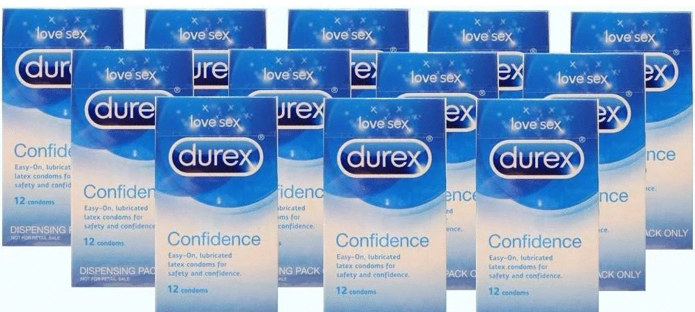 Durex Confidence Condoms 56mm Width 12 x 12 Pk