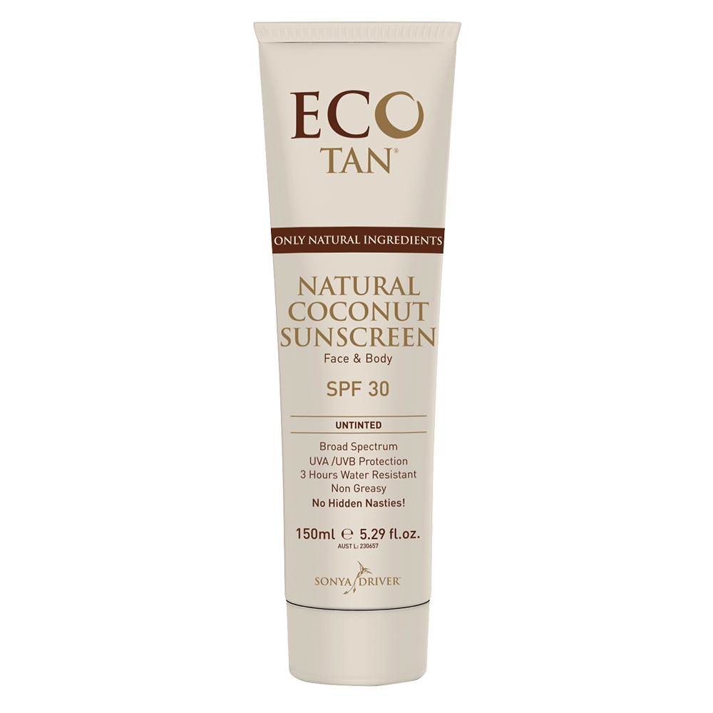 Eco Tan Natural Coconut Sunscreen SPF30 150ml Tube