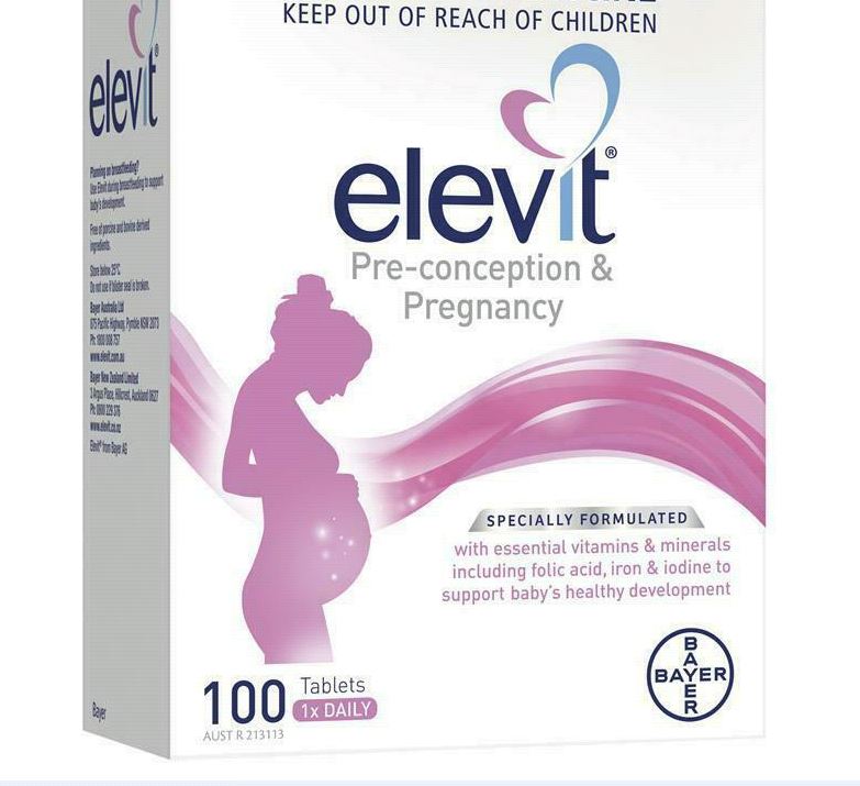 Elevit with Iodine Pregnancy Multivitamin 100 Tablets