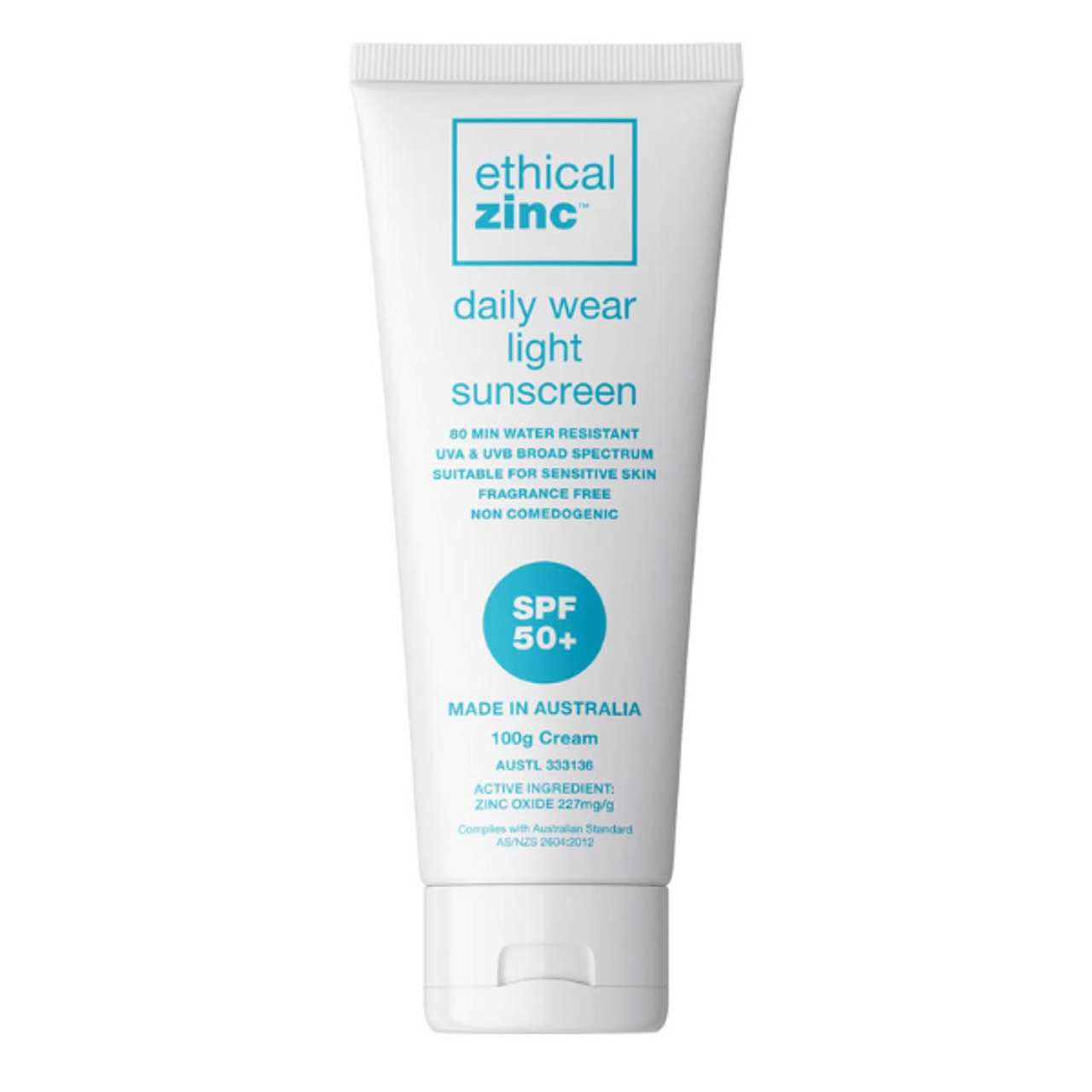 Ethical Zinc Daily Wear Light Sunscreen SPF50 100g