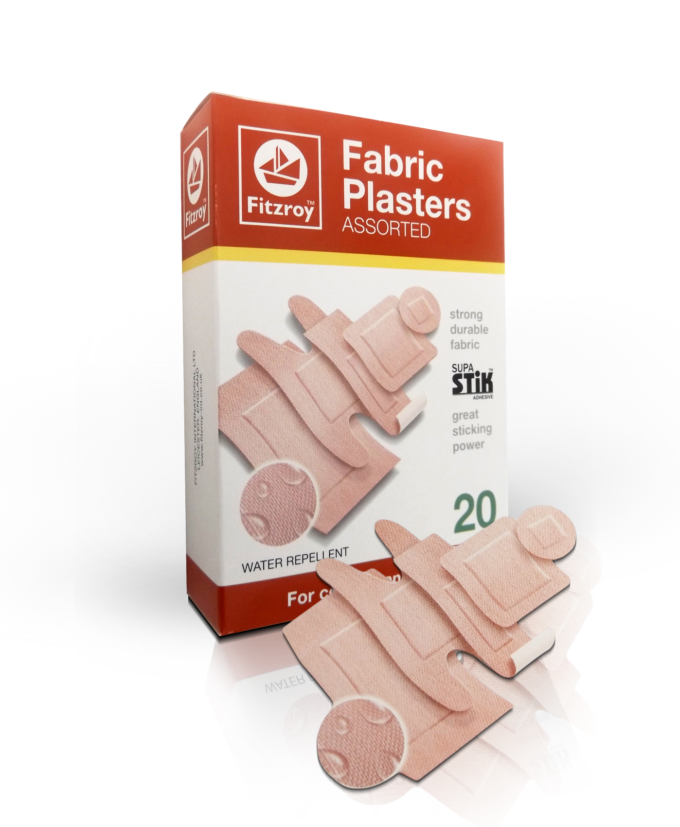 Fitzroy Assorted Fabric Plasters 20 Pieces