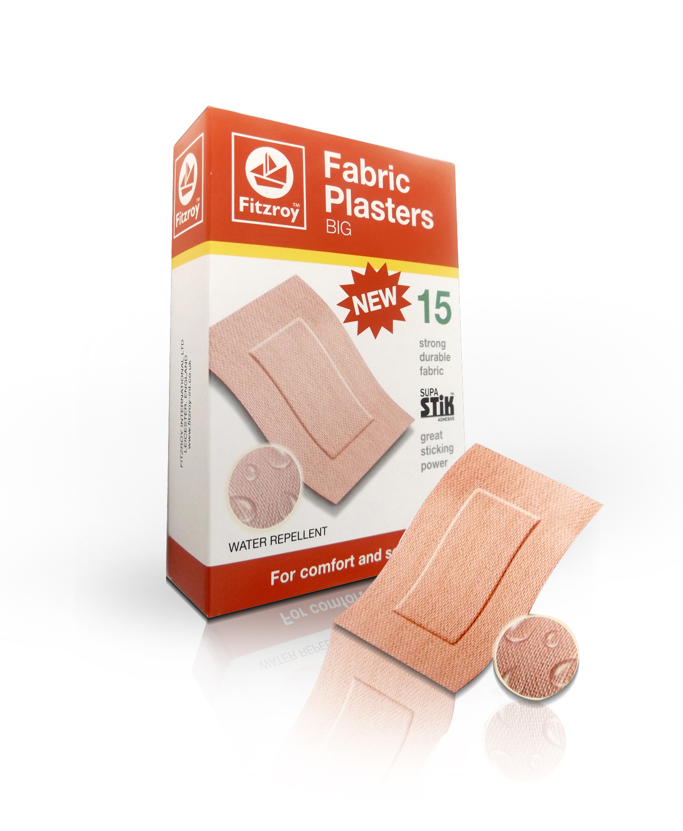 Fitzroy Big Fabric Plasters 15 Pieces