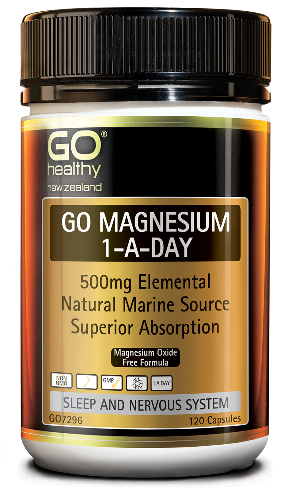 GO Healthy GO Magnesium 1-A-Day 500mg 120 Capsules