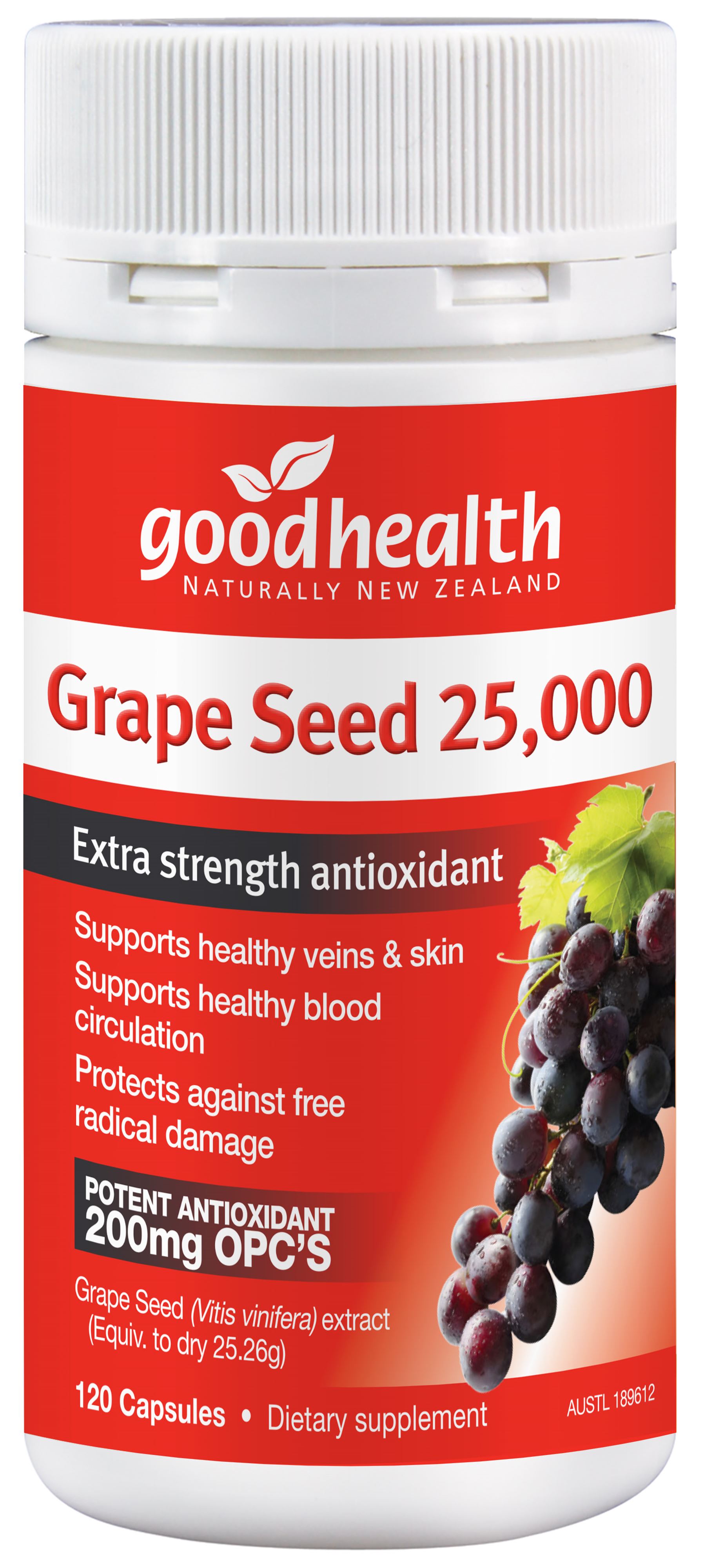 Good Health Grape Seed 25000 120 Capsules