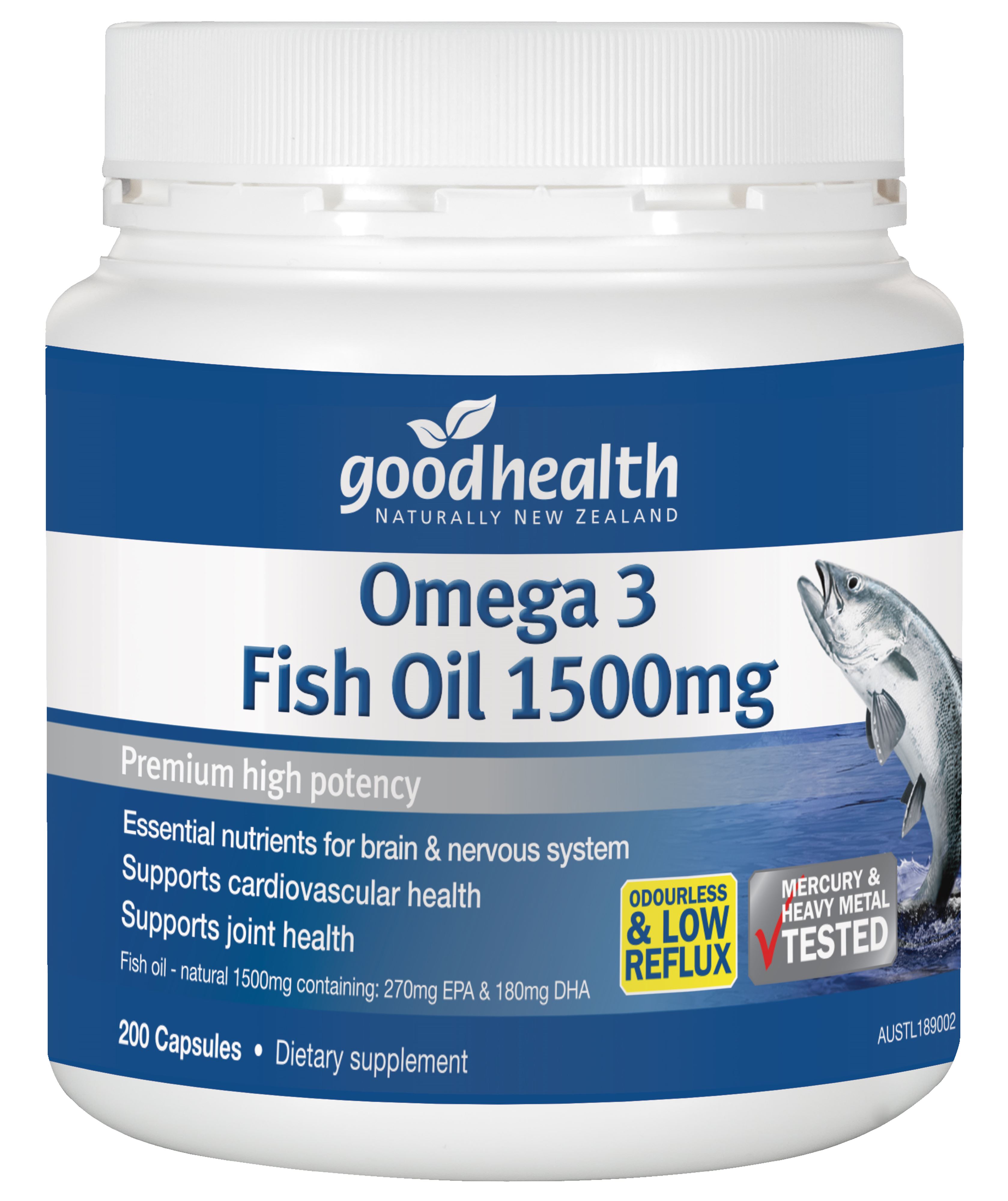 Good Health Omega 3 Fish Oil 1500mg 200 Capsules