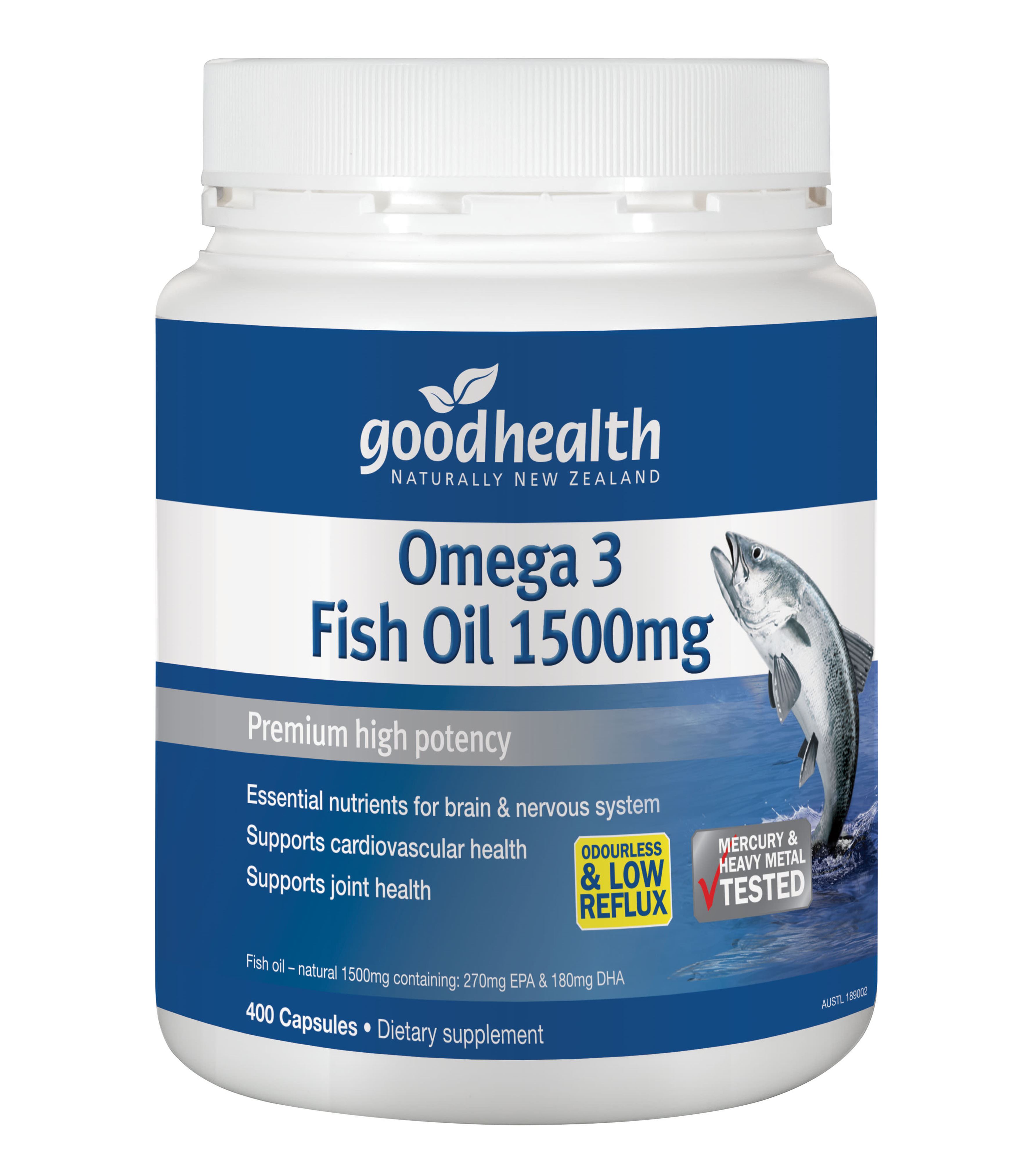 Good Health Omega 3 Fish Oil 1500mg 400 Capsules