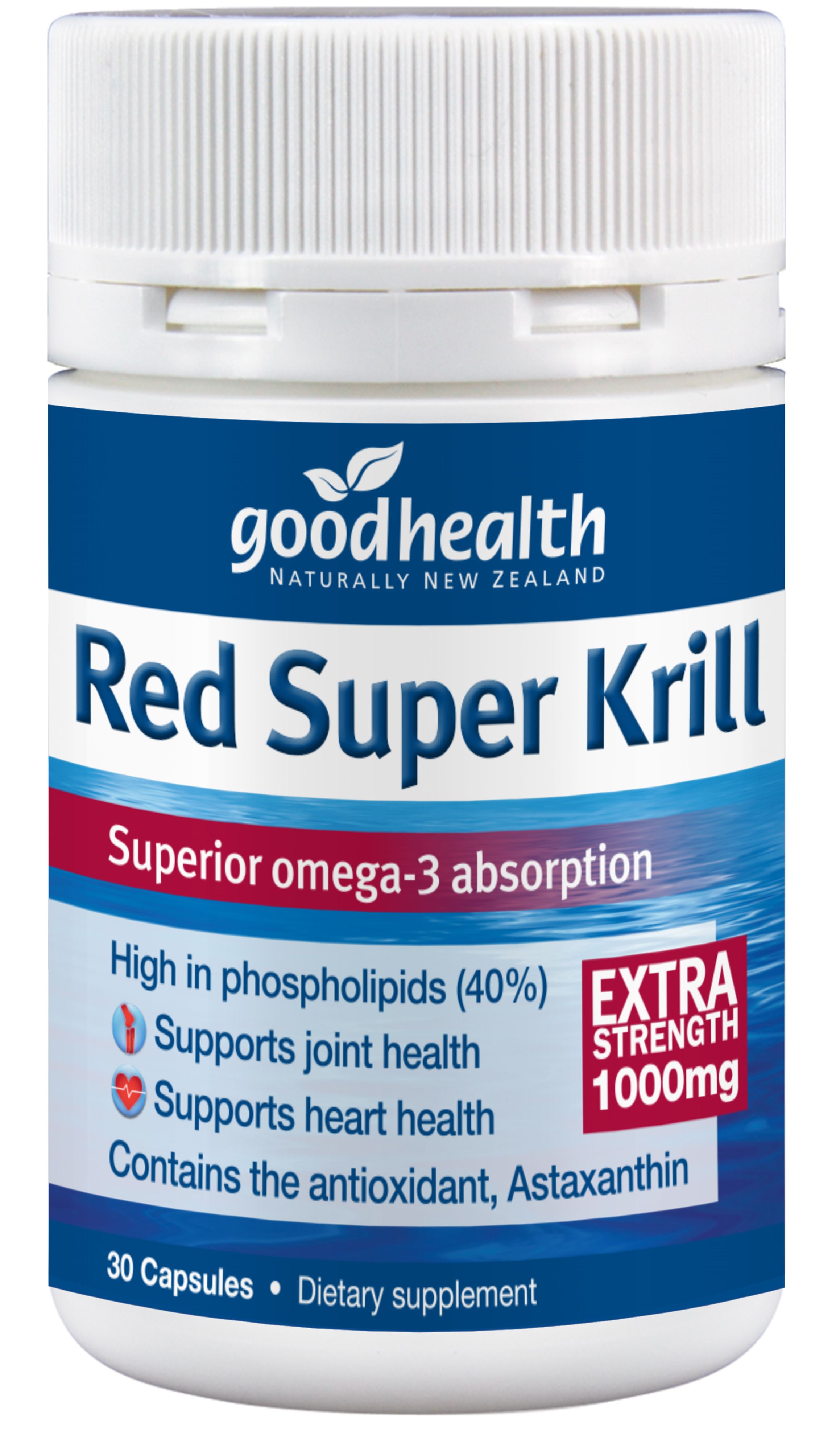 Good Health Red Super Krill 1000mg 30 Capsules