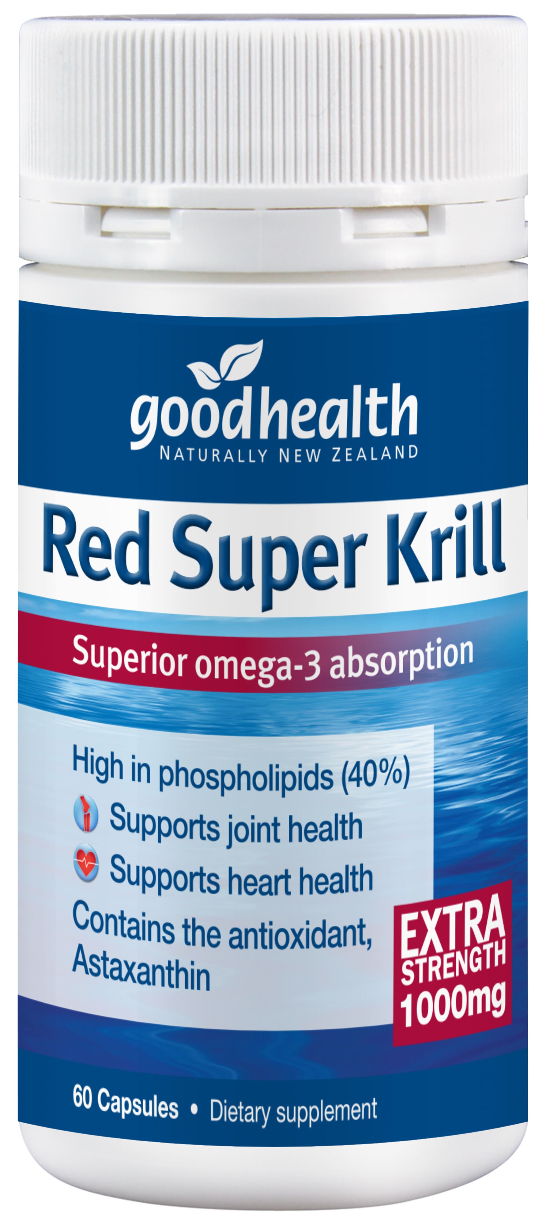 Good Health Red Super Krill 1000mg 60 Capsules