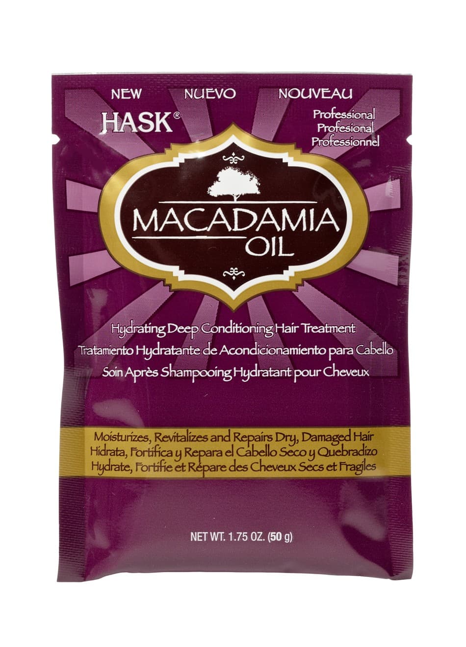 Hask Macadamia Oil Moisturizing Deep Conditioner Treatment Sachet 50g
