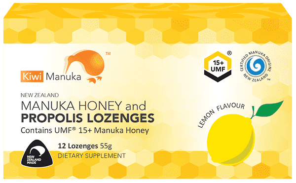 Kiwi Manuka Honey 12 Lozenges - Lemon