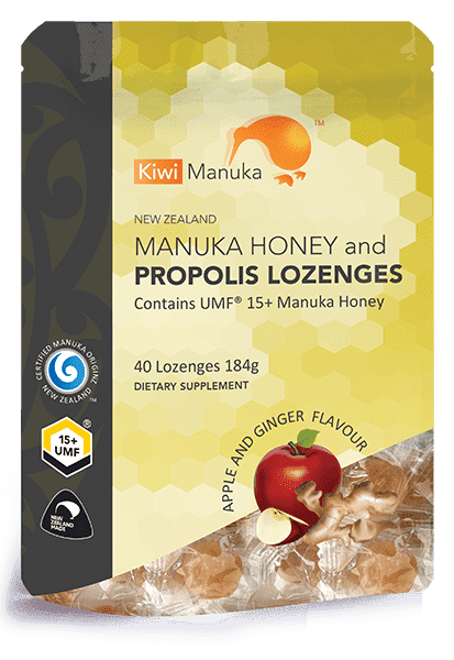 Kiwi Manuka Honey 40 Lozenges - Apple & Ginger
