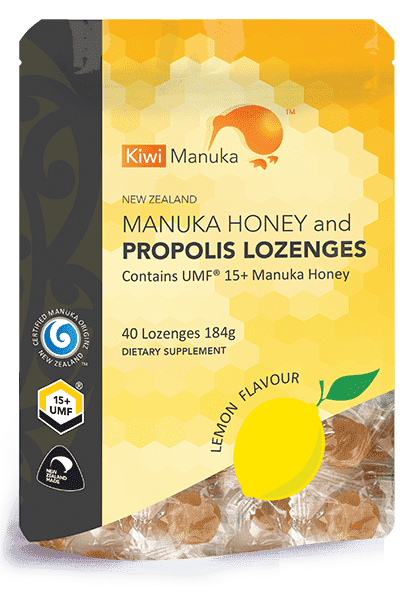 Kiwi Manuka Honey 40 Lozenges - Lemon