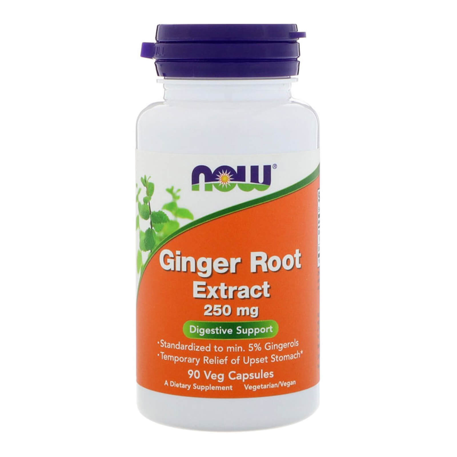 Now Foods Ginger Root Extract 250mg 90 Capsules