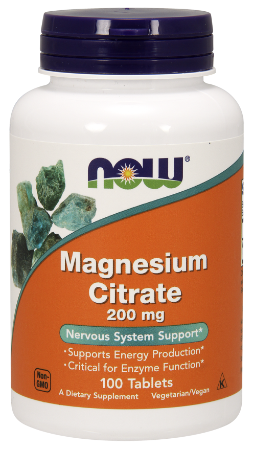 Now Foods Magnesium Citrate 200mg 100 Tablets