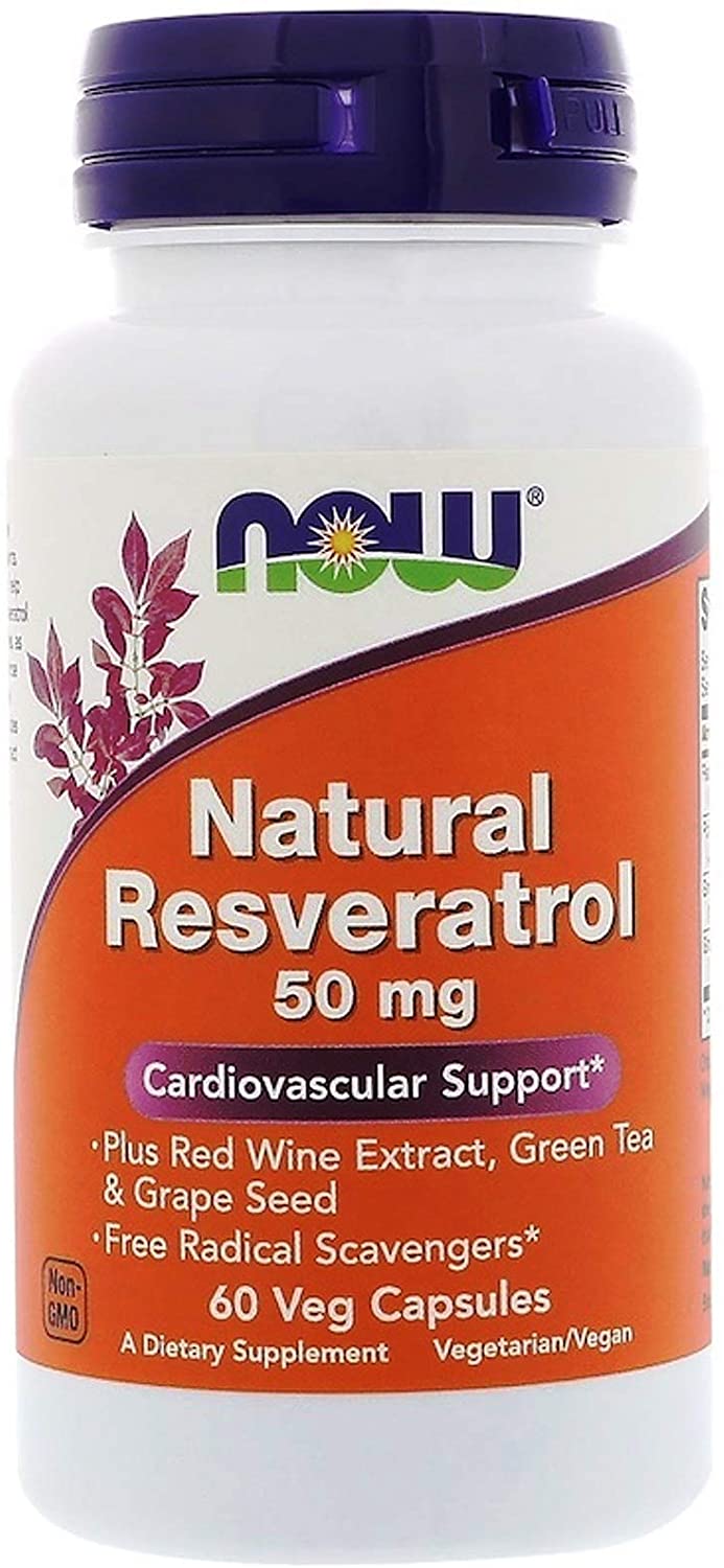 Now Foods Natural Resveratrol 50mg 60 Capsules