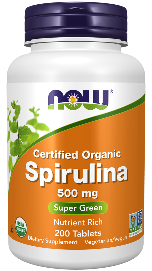 Now Foods Spirulina Organic 500mg 200 Tablets