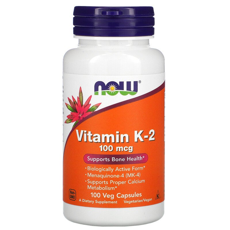 Now Foods Vitamin K2 MK7 100mcg 60 Capsules
