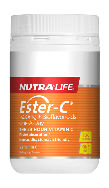 Nutralife Ester C 1500mg + BioFlavonoids 100 Tablets