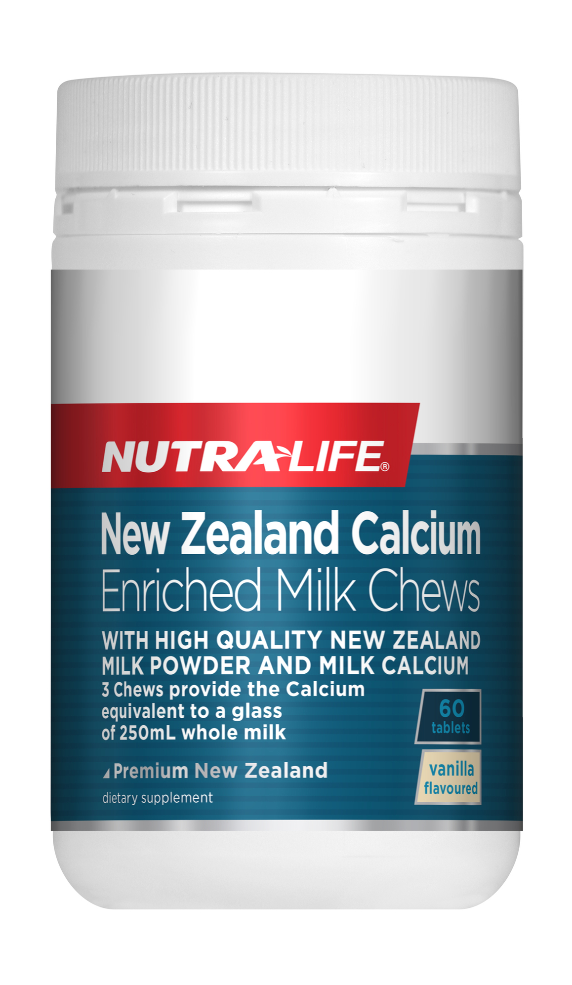 Nutralife NZ Calcium Enriched Milk Chews Tablets 60s