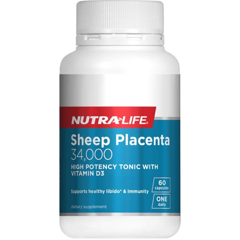Nutralife Sheep Placenta 34000mg 60 Capsules