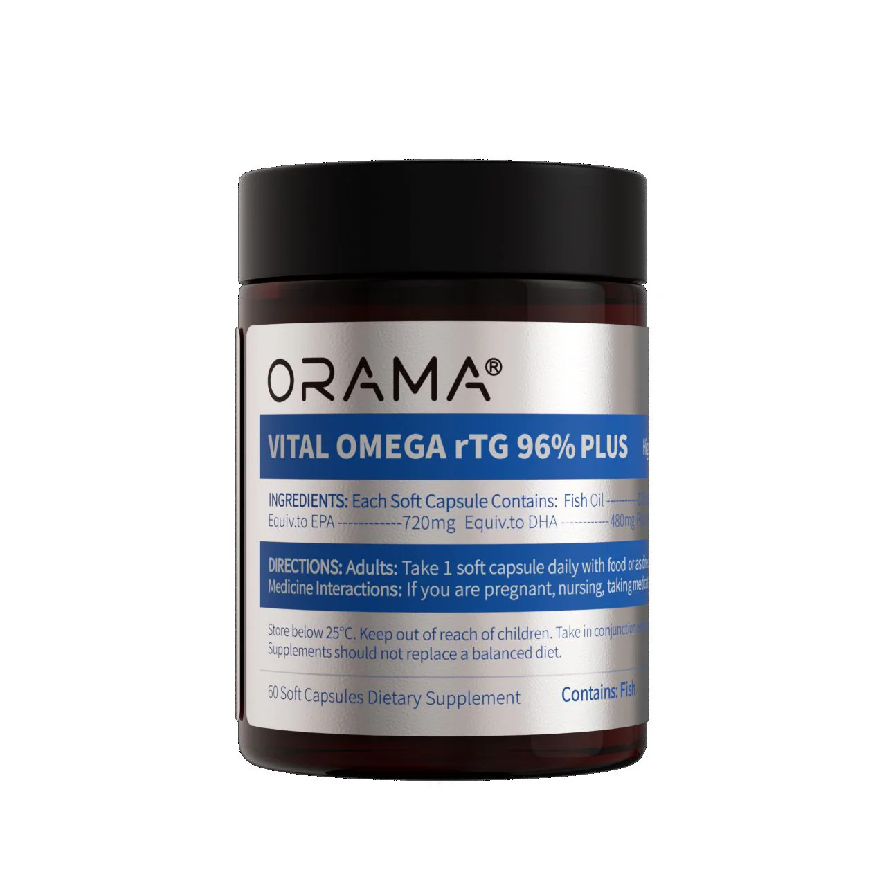 ORAMA VITAL OMEGA rTG 96% PLUS 60 Soft Capsules