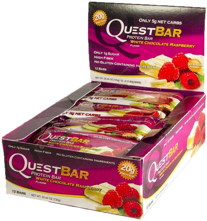 Quest Protein Bar (12 per box) - White Chocolate Raspberry