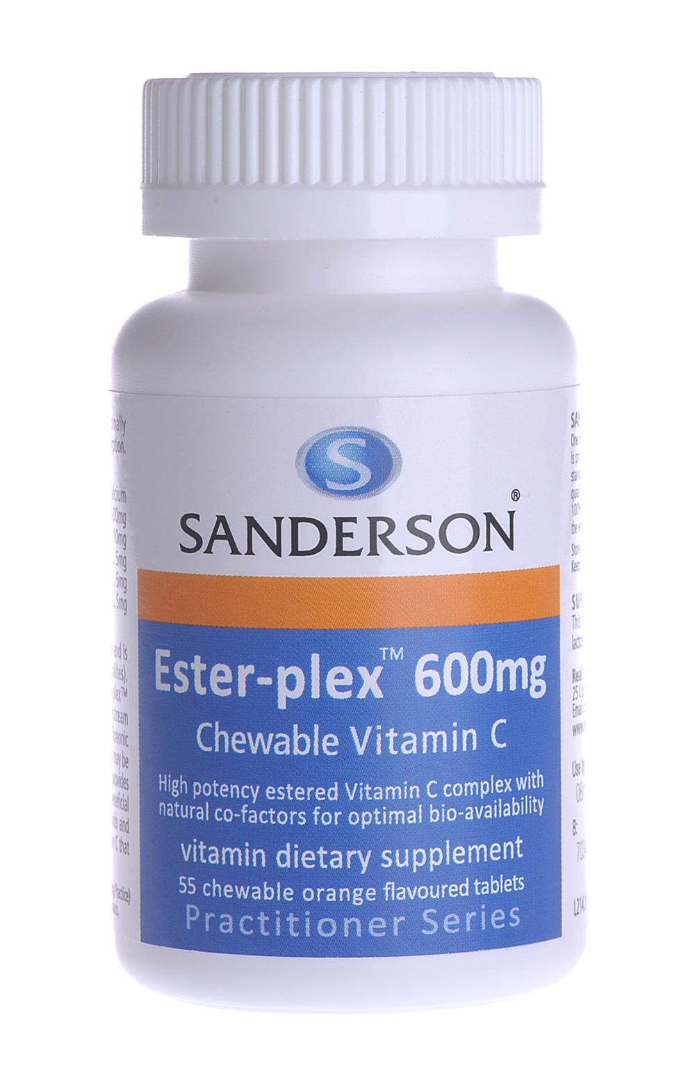 Sanderson Ester-Plex Vitamin C 600mg Orange Chewable 55 Tablets