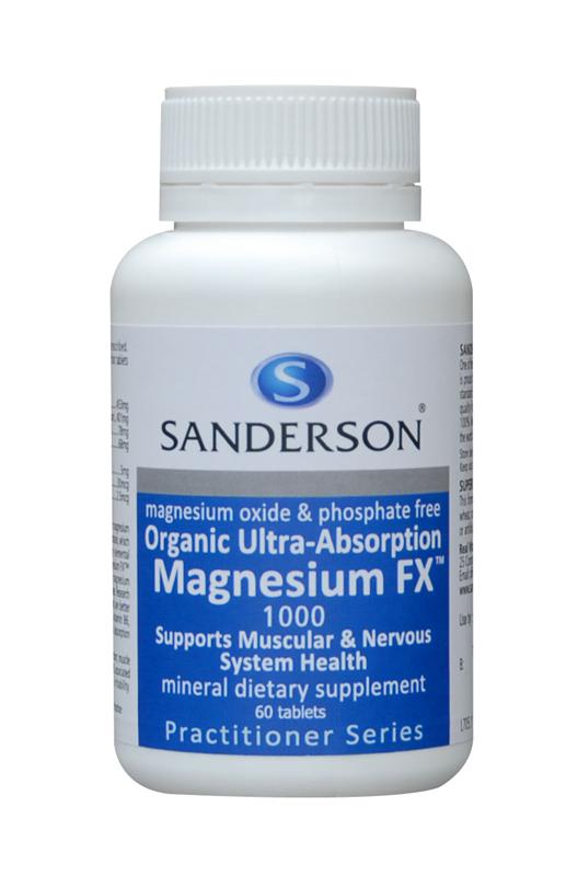 Sanderson Organic Magnesium FX 60 Tablets