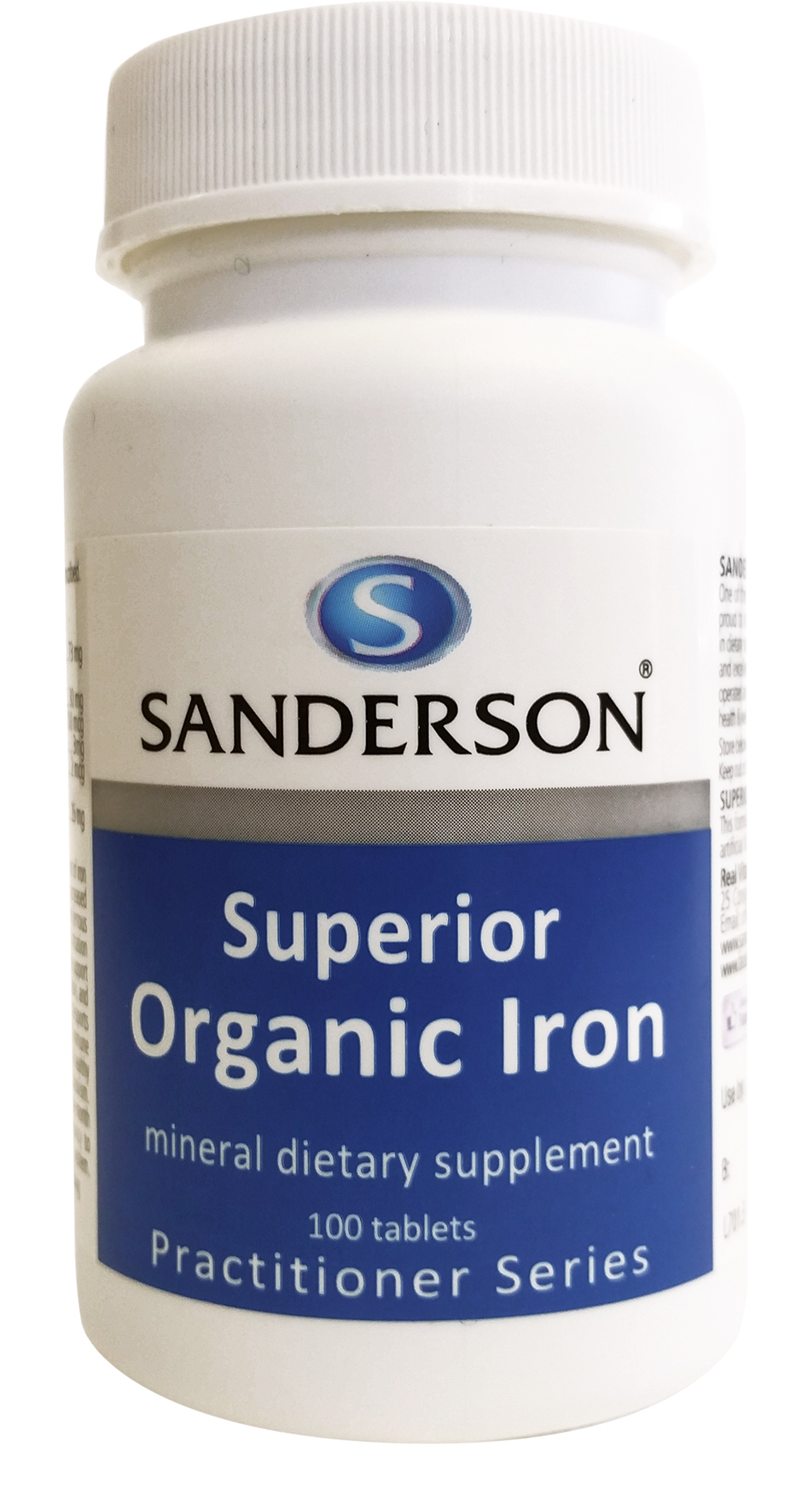 Sanderson Superior Organic Iron 30 Tablets