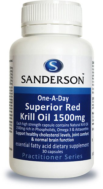 Sanderson Superior Red Krill Oil 1500mg 30 Capsules
