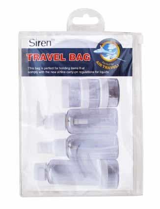 Siren Travel Bag Clear 20cm
