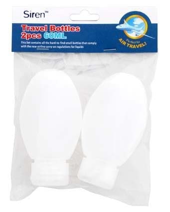 Siren Travel Bottles 60ml 2 Pieces