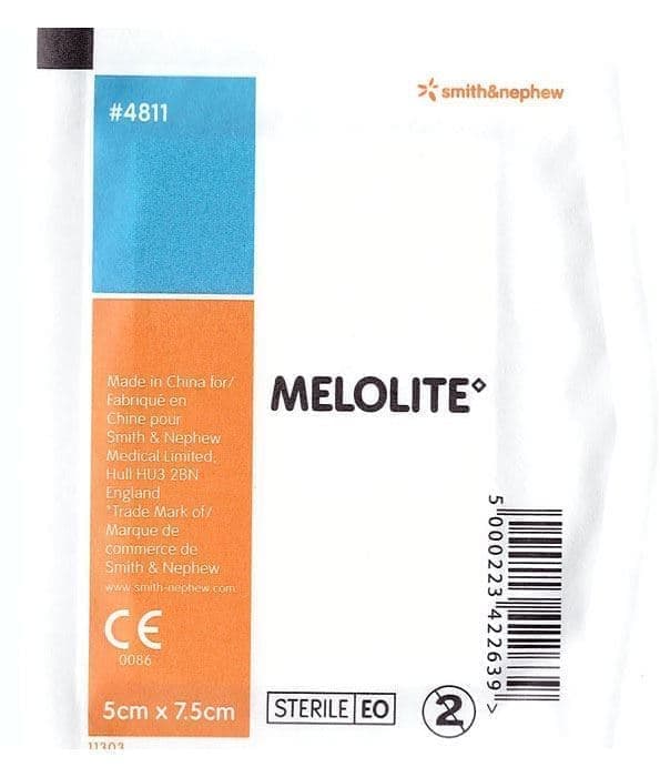 Smith & Nephew Melolite Dressing 5cmx7.5cm Single Unit