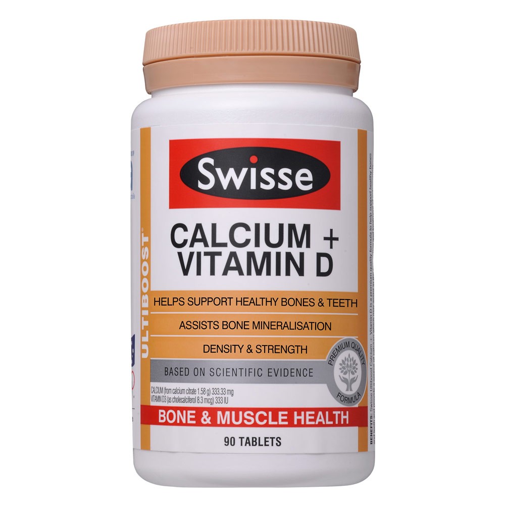 Swisse Calcium + Vitamin D 90 Tablets