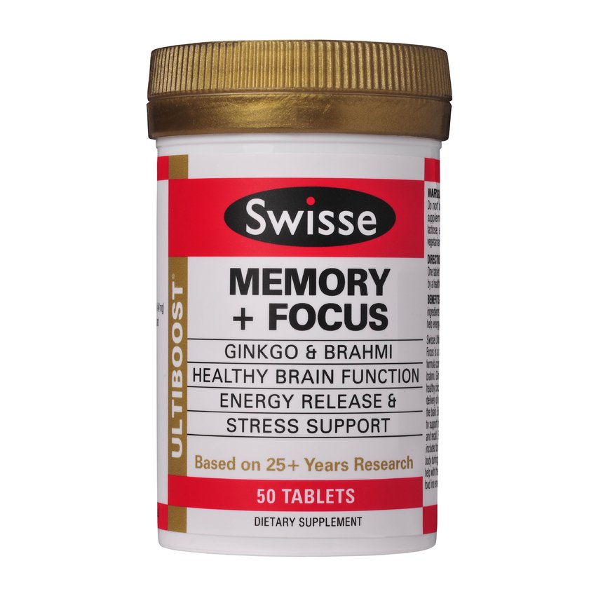 Swisse Ultiboost Memory + Focus 50 Tablets